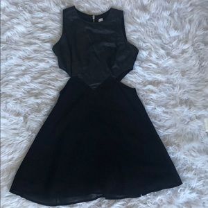 Black With leather dress